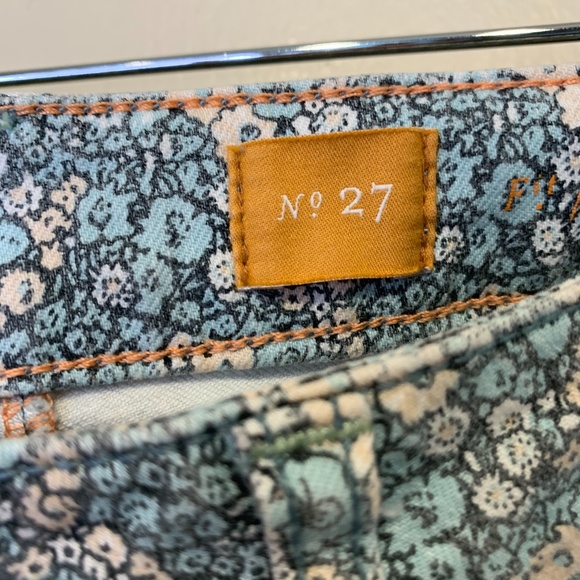 Pilcro Anthro Ditsy Floral Retro Spinoff Cottagecore Cropped Ankle Skinny Jeans - Picture 7 of 13